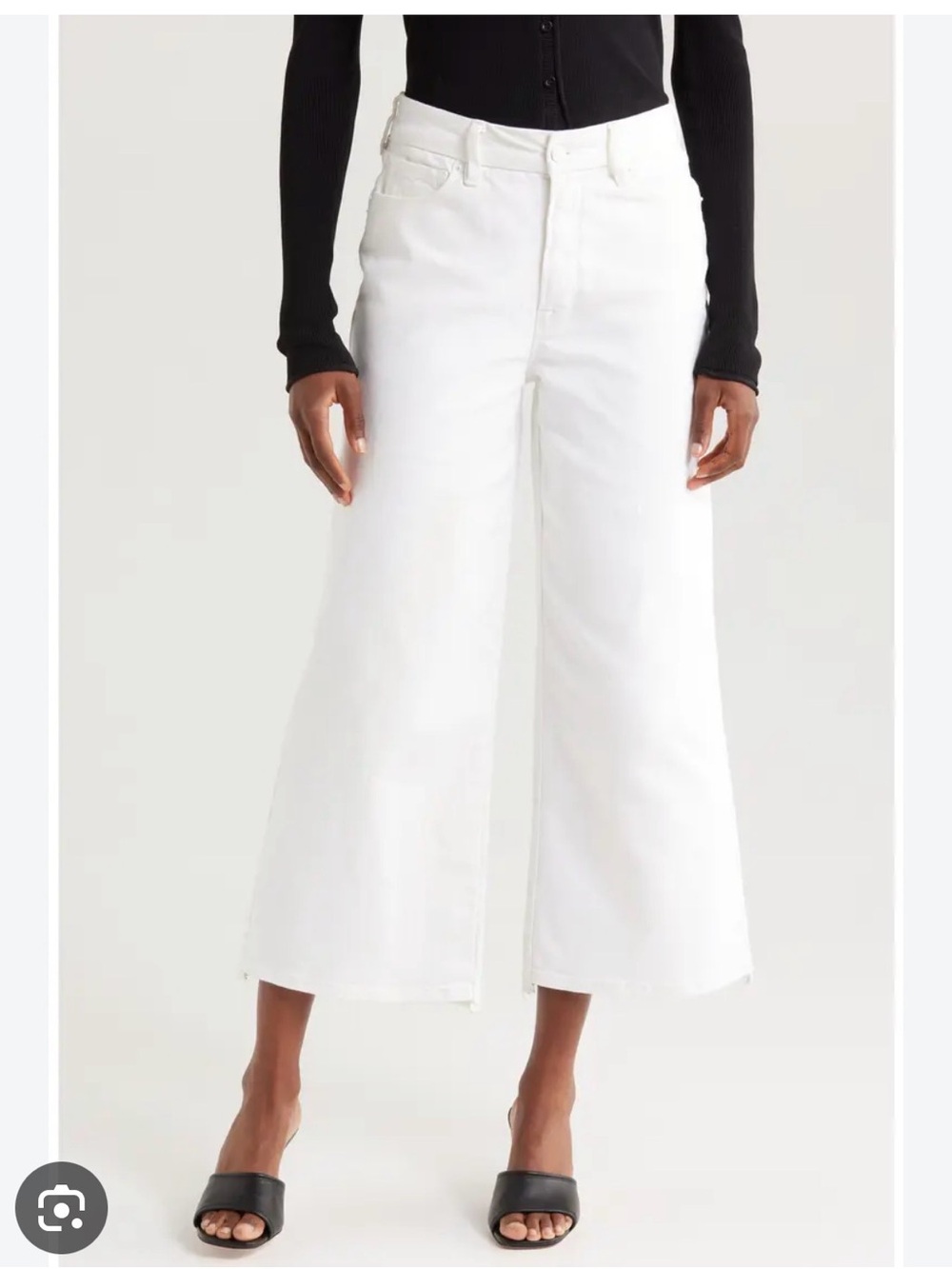 Good American White Cropped Jeans